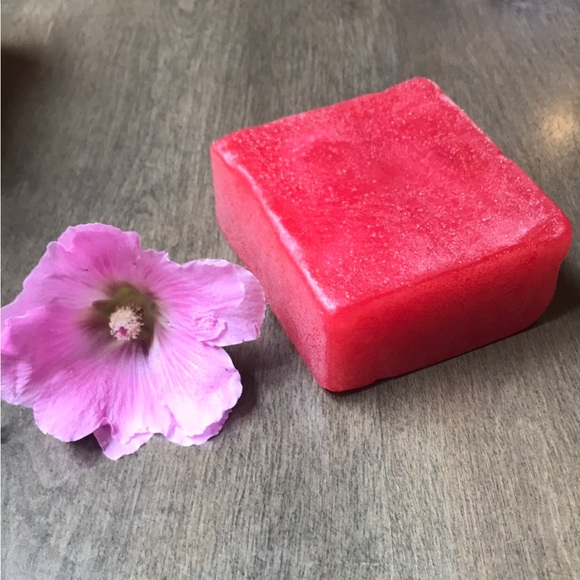 4.5 oz HIBISCUS&JASMINE glycerin bar soap/Mountain Mom Soap Co/anti aging /pink - Picture 6 of 7